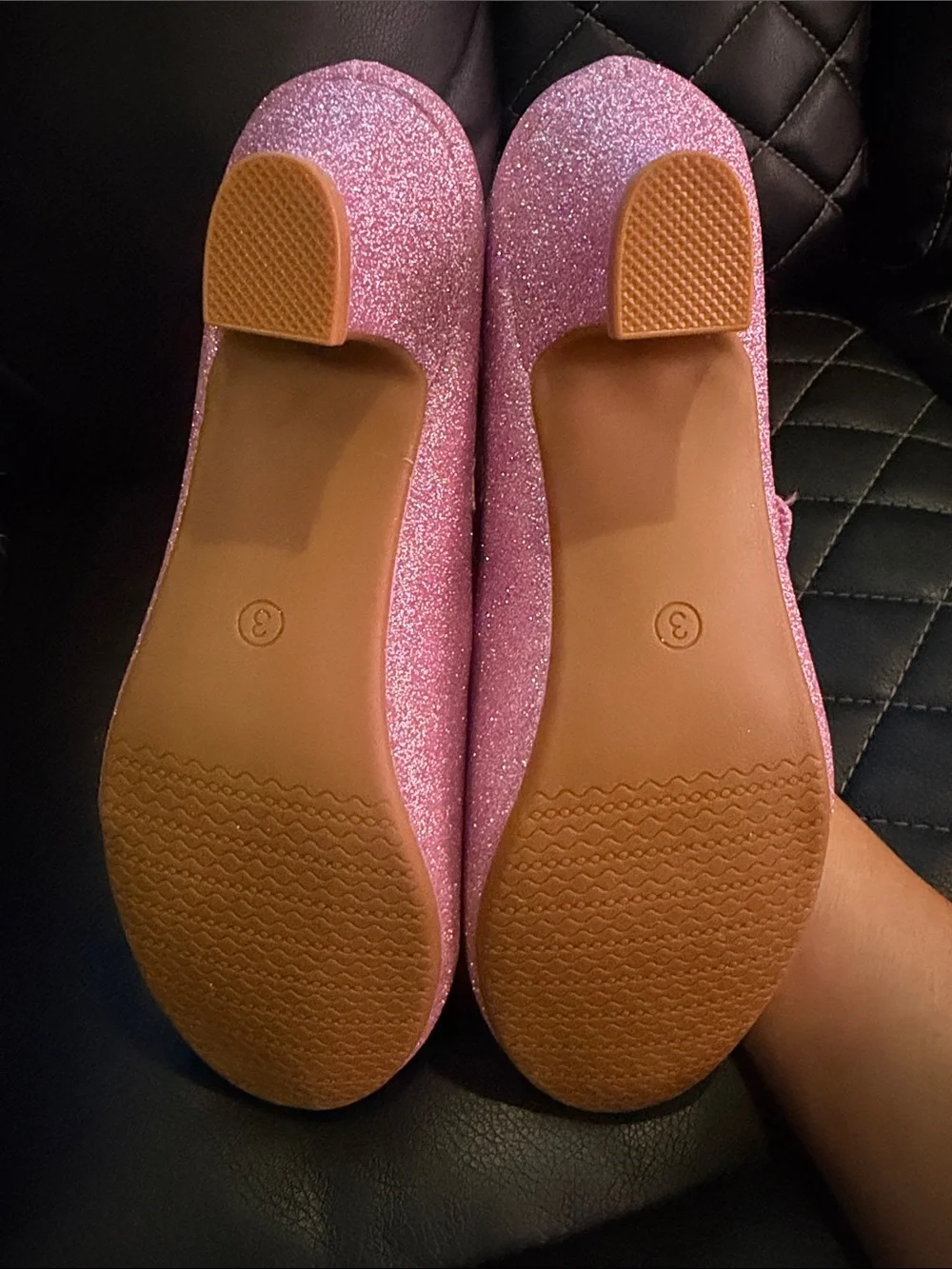 Sparkle Pink Mary Jane Dress Shoes for Girls